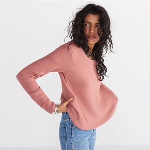 Madewell Women’s Riverside Texture Sweater Pink Size Medium